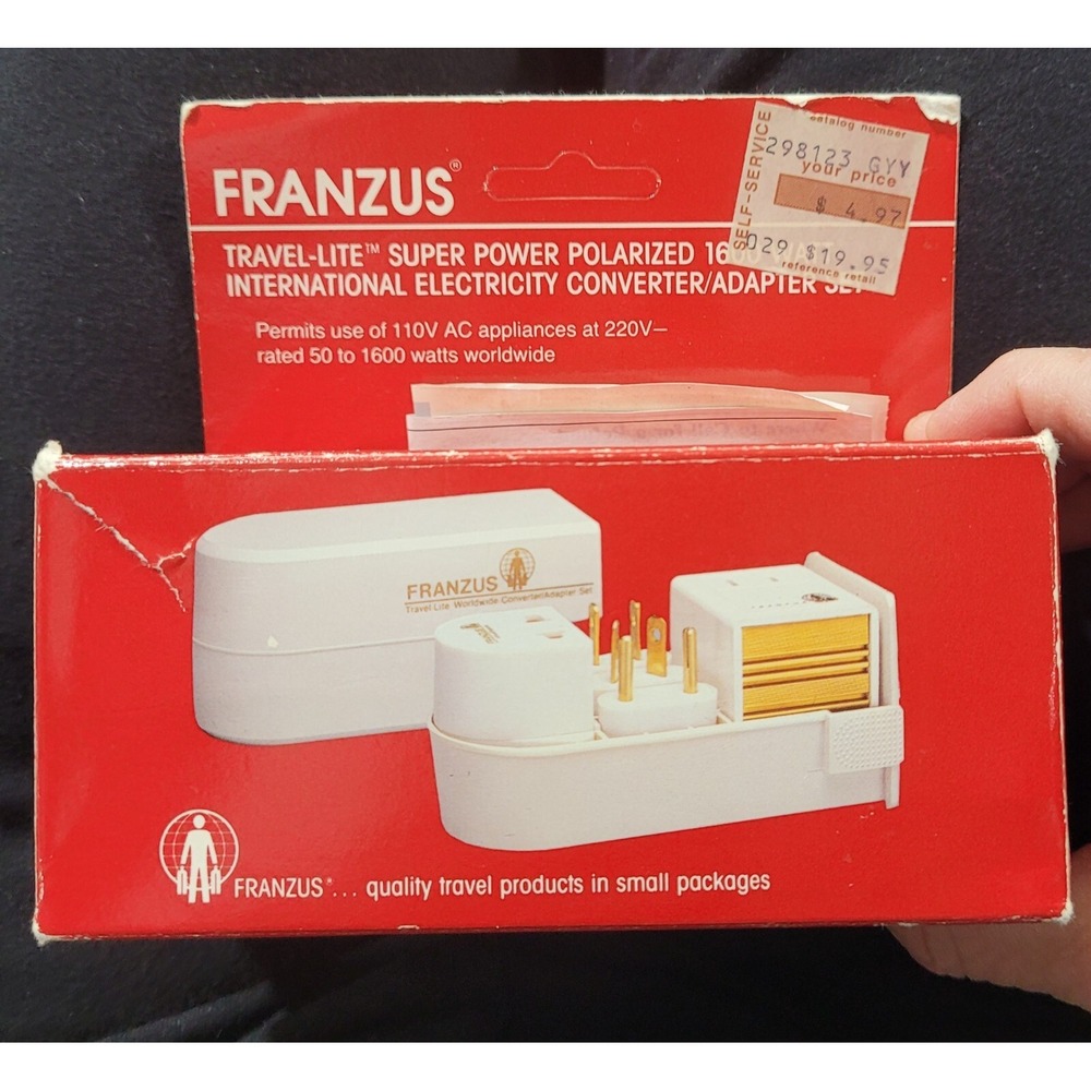 FRANZUS Travel-Lite Super Power International Electricity Converter/Adapter Set